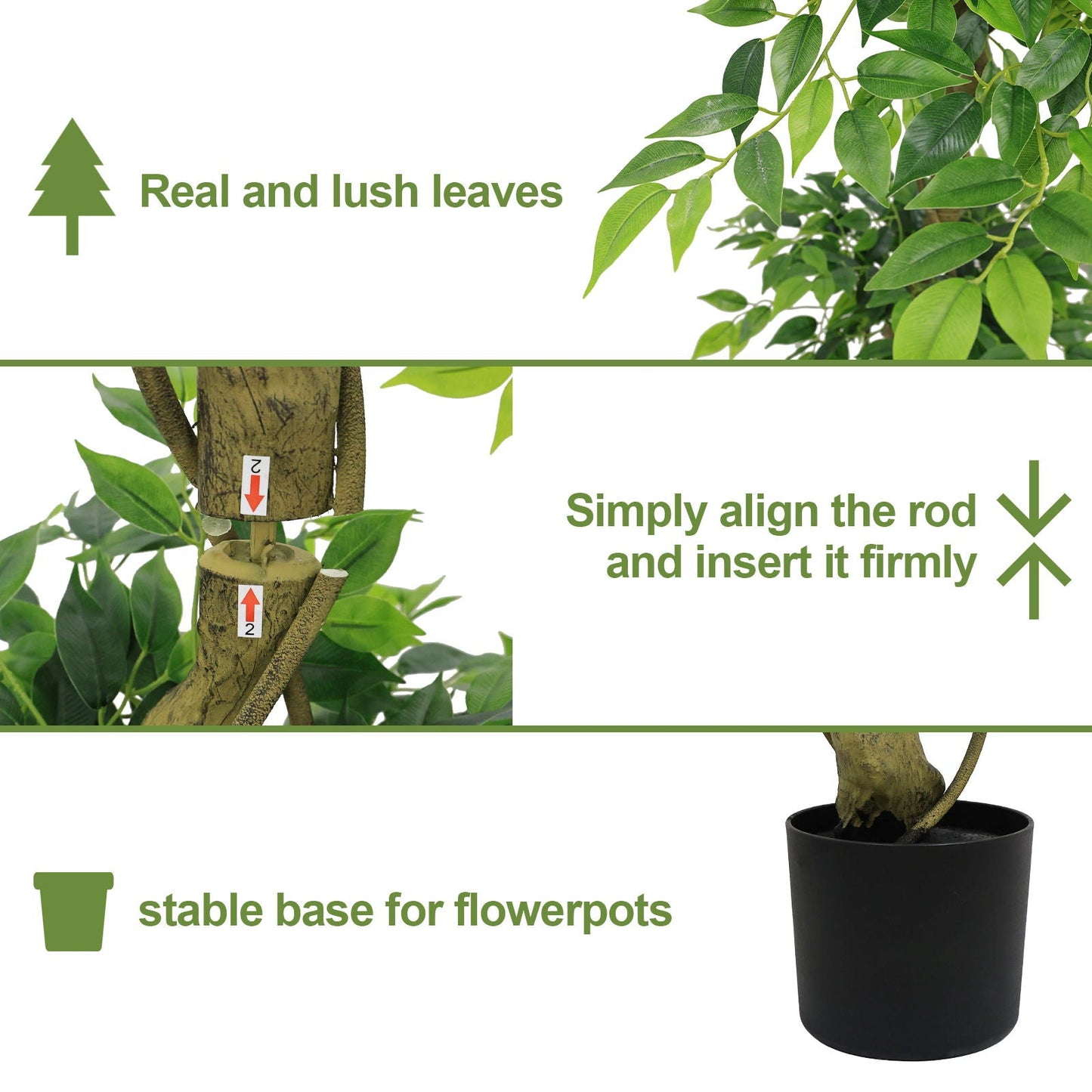 Artificial Ficus Tree With Pot
