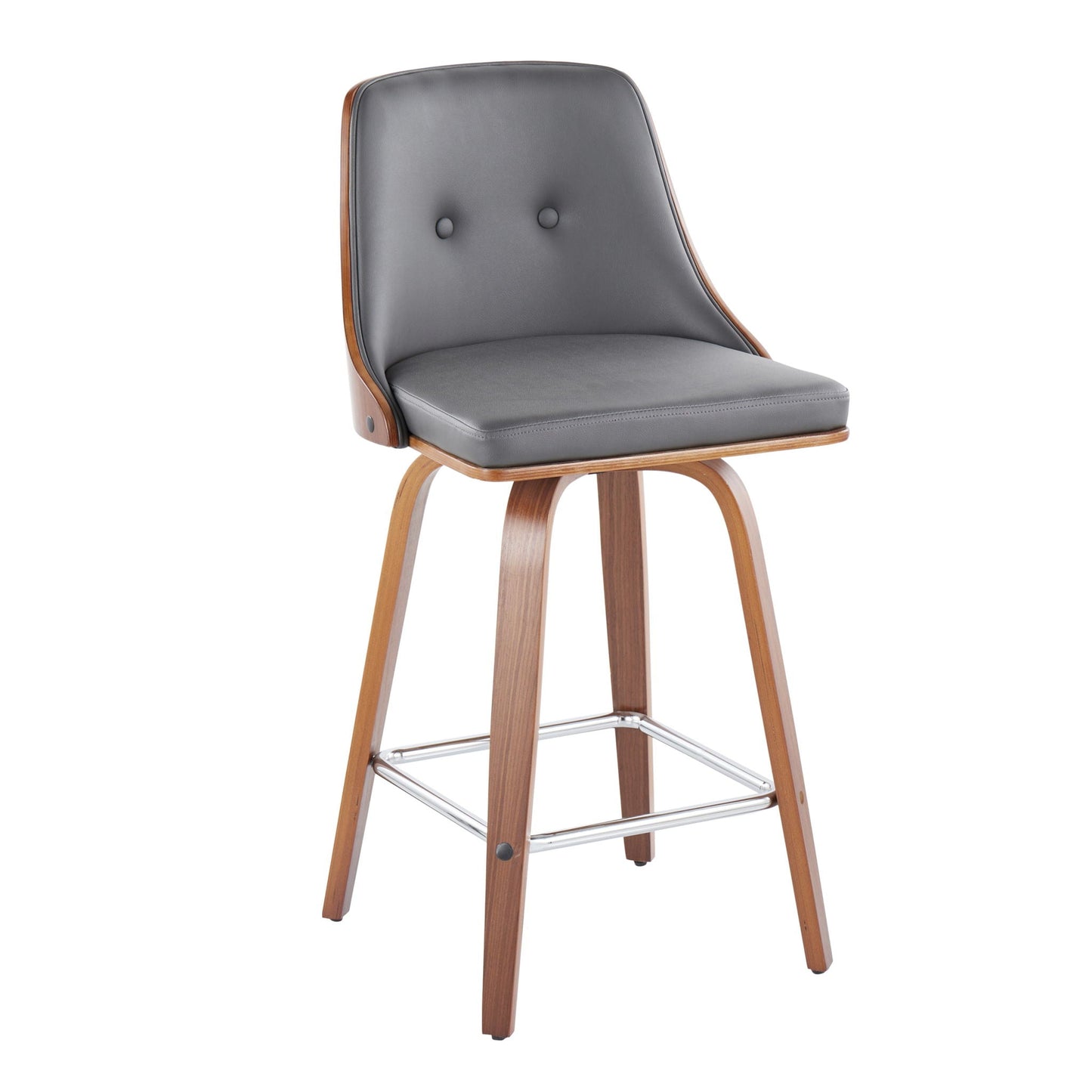 Gianna - Mid Century Modern Fixed Height Counter Stool (Set of 2)
