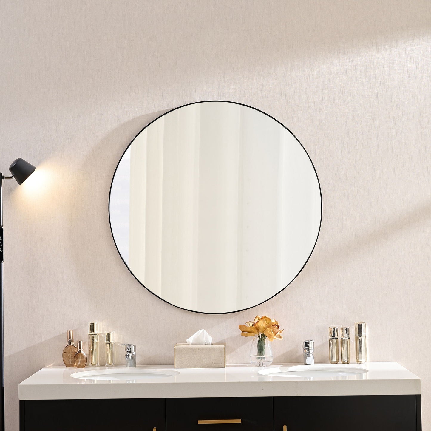 Circular Framed Wall Mirror