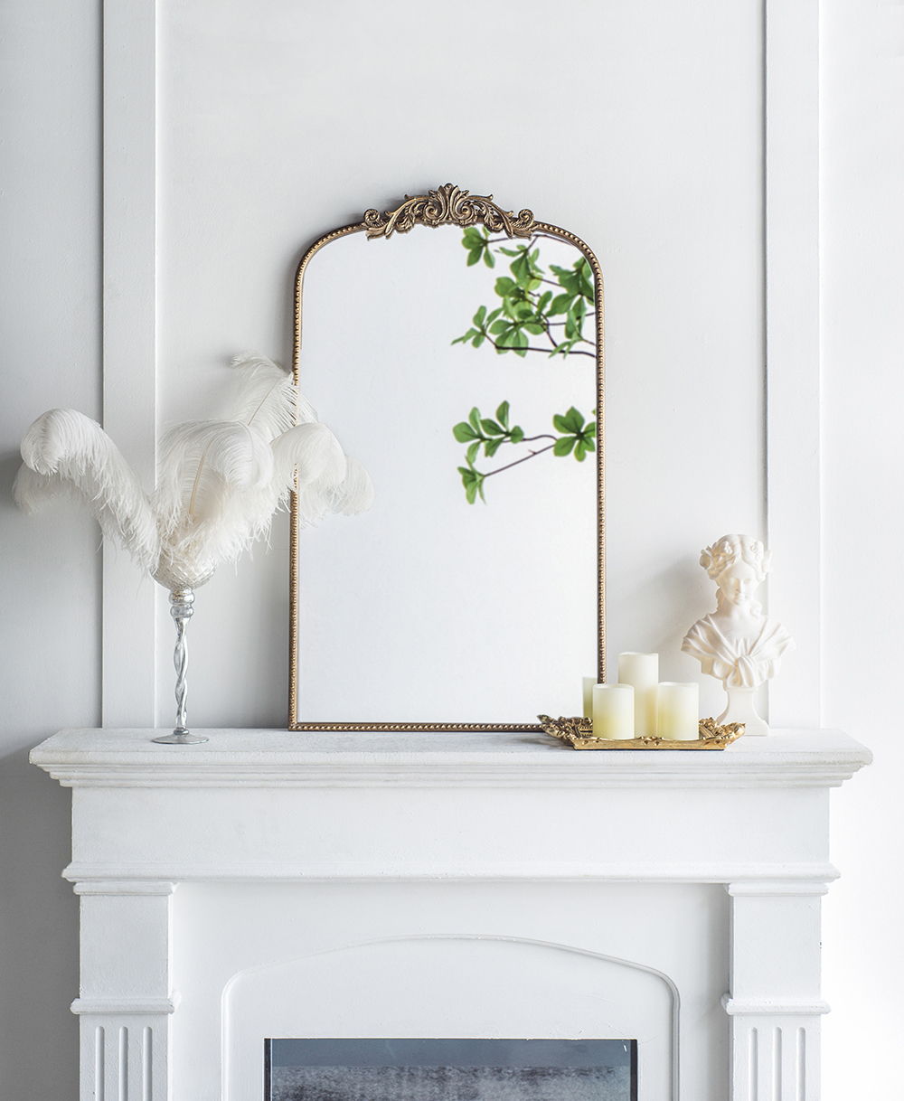 Baroque Inspired Arched Wall Mirror