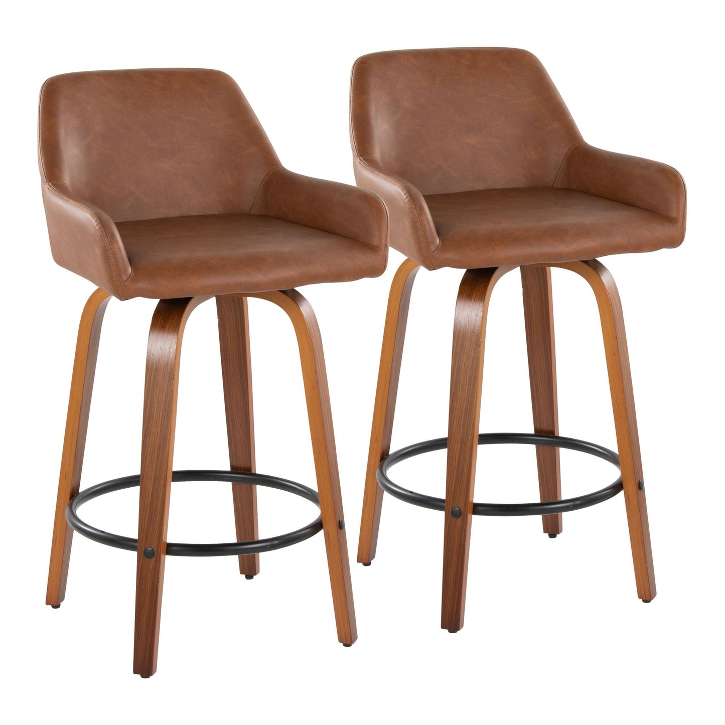 Daniella - Contemporary Fixed Height Counter Stool (Set of 2)