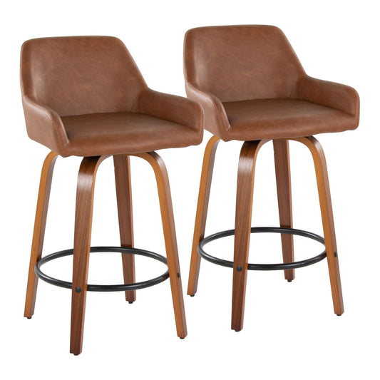 Daniella - Contemporary Fixed Height Counter Stool (Set of 2)