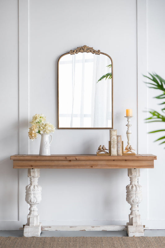 Baroque Inspired Arched Wall Mirror