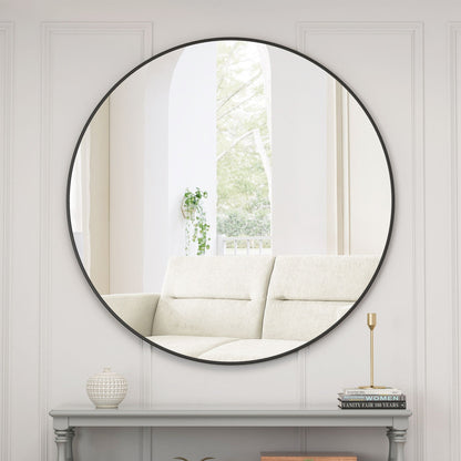 Metal Framed Circle Mirror