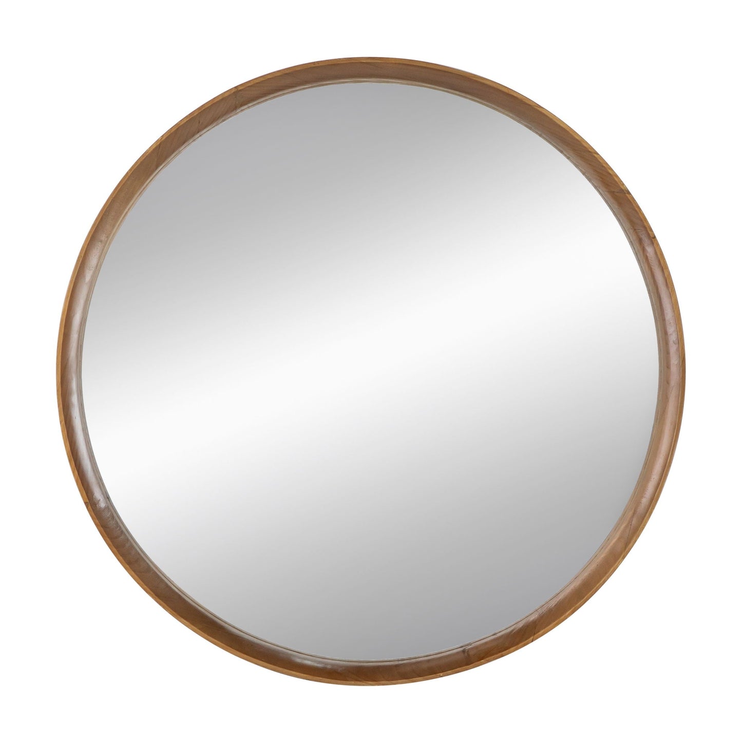 Round Wood Mirror