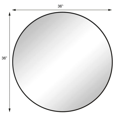 Metal Framed Circle Mirror