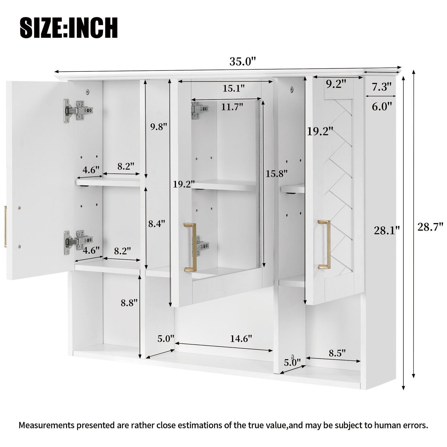 Modern Wall Mounted Medicine Cabinet Mirror