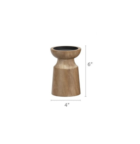 Solid Wood Retro Candlestick Holder