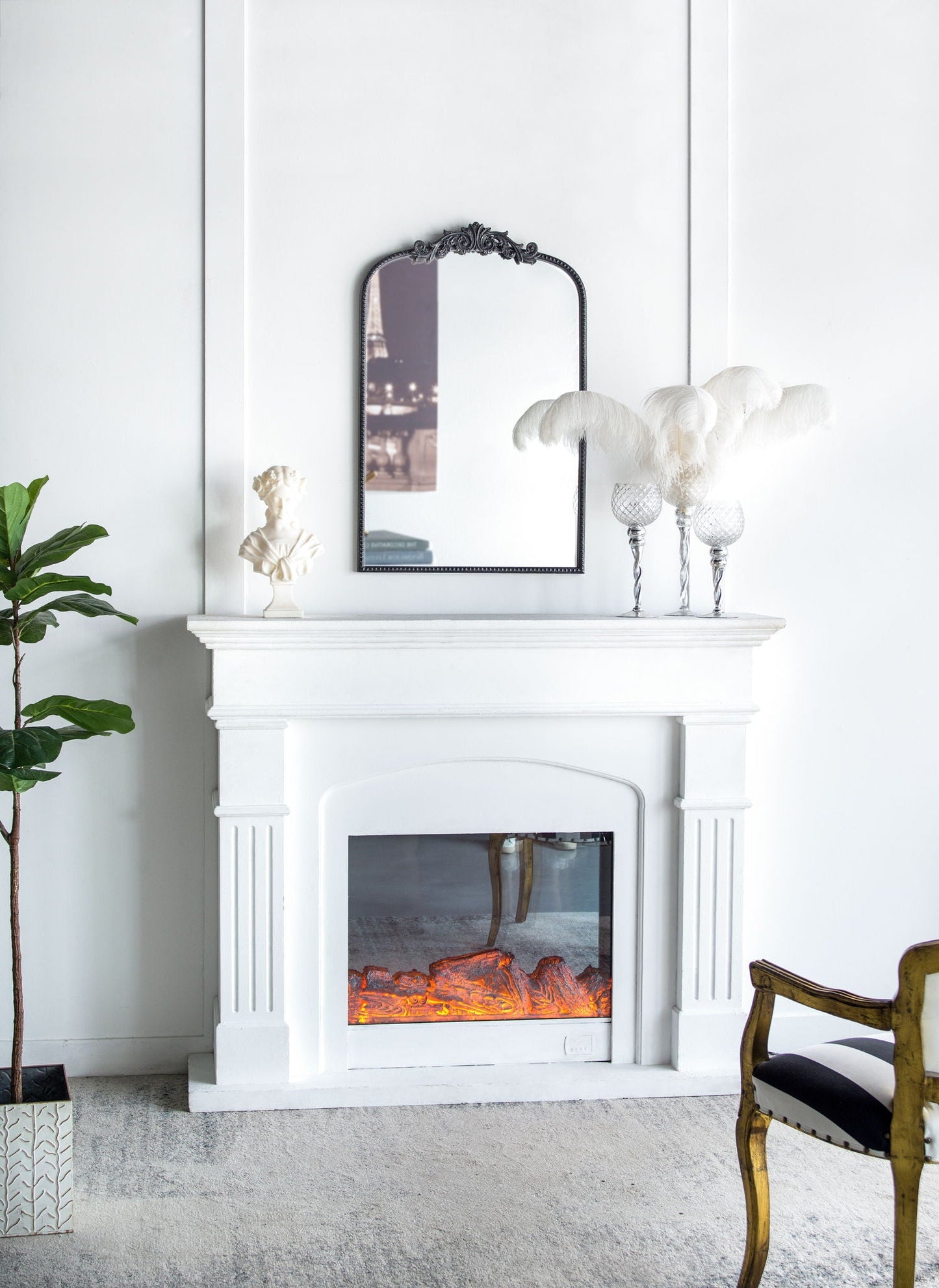 Baroque Inspired Arched Wall Mirror