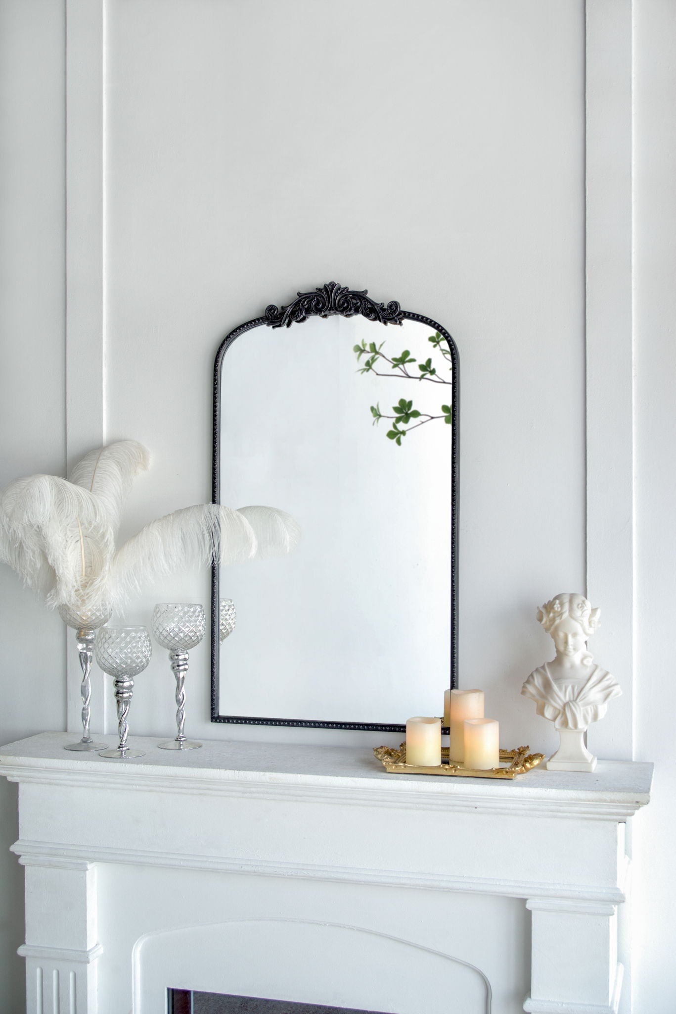 Baroque Inspired Arched Wall Mirror