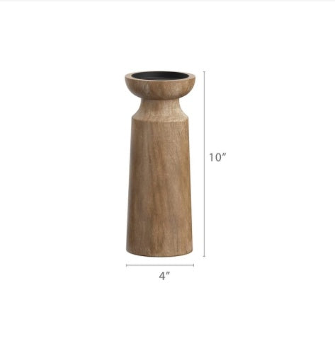 Solid Wood Retro Candlestick Holder