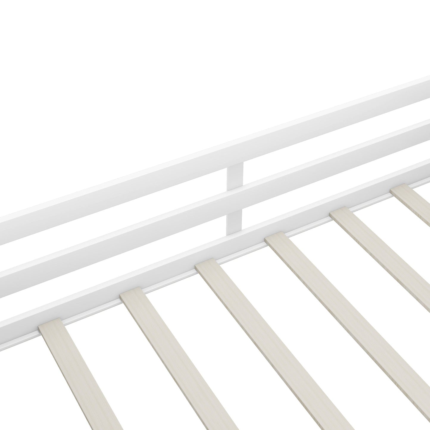 Low Loft Bed With Movable Shelves And Ladder