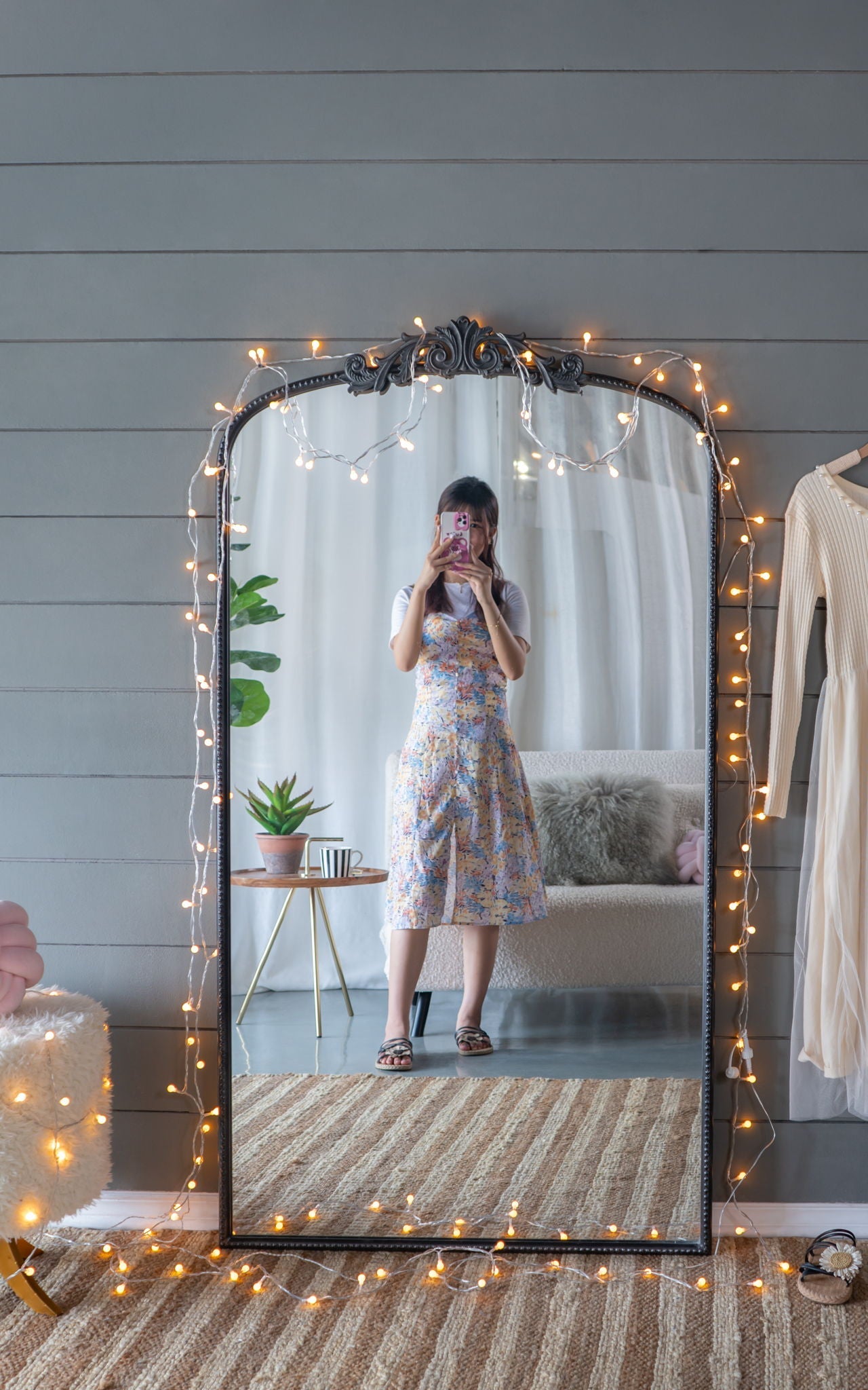 Baroque Inspired Arched Wall Mirror