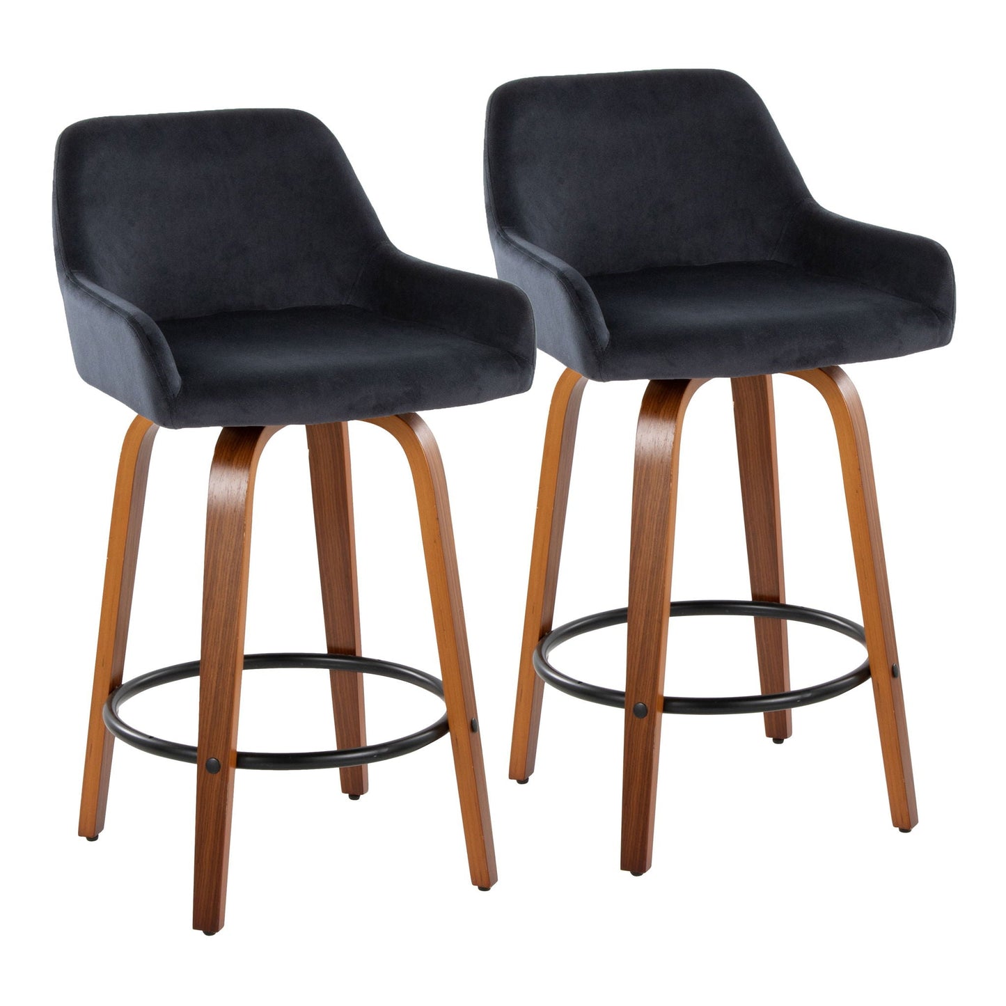 Daniella - Contemporary Fixed Height Counter Stool (Set of 2)