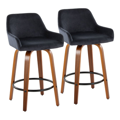 Daniella - Contemporary Fixed Height Counter Stool (Set of 2)