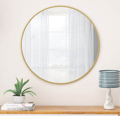 Metal Framed Circle Mirror
