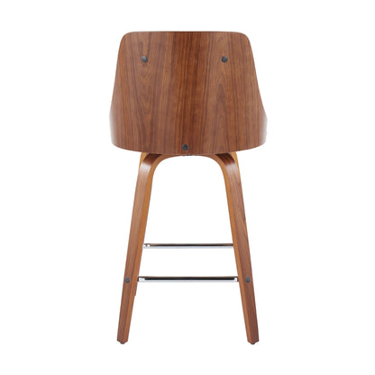 Gianna - Mid Century Modern Fixed Height Counter Stool (Set of 2)