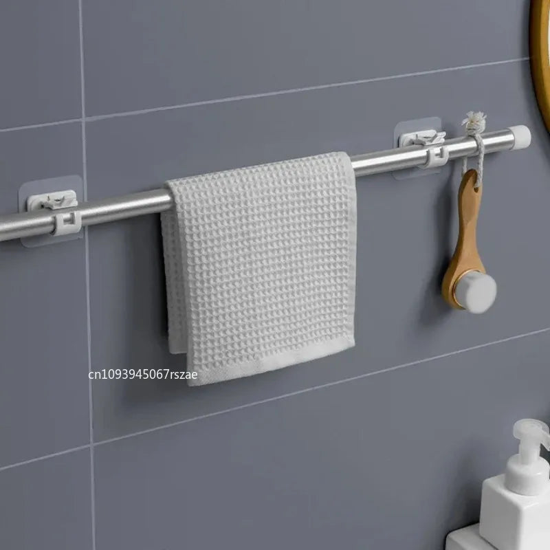 No Drill Curtain Rod Hooks Horizontal Bar