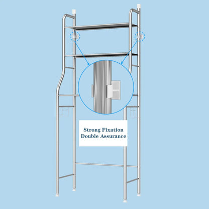 Over Toilet Storage Shelf,2/3-Tier Freestanding Over The Toilet Storage,Metal Bathroom Shelves with Paper Holder and Removable