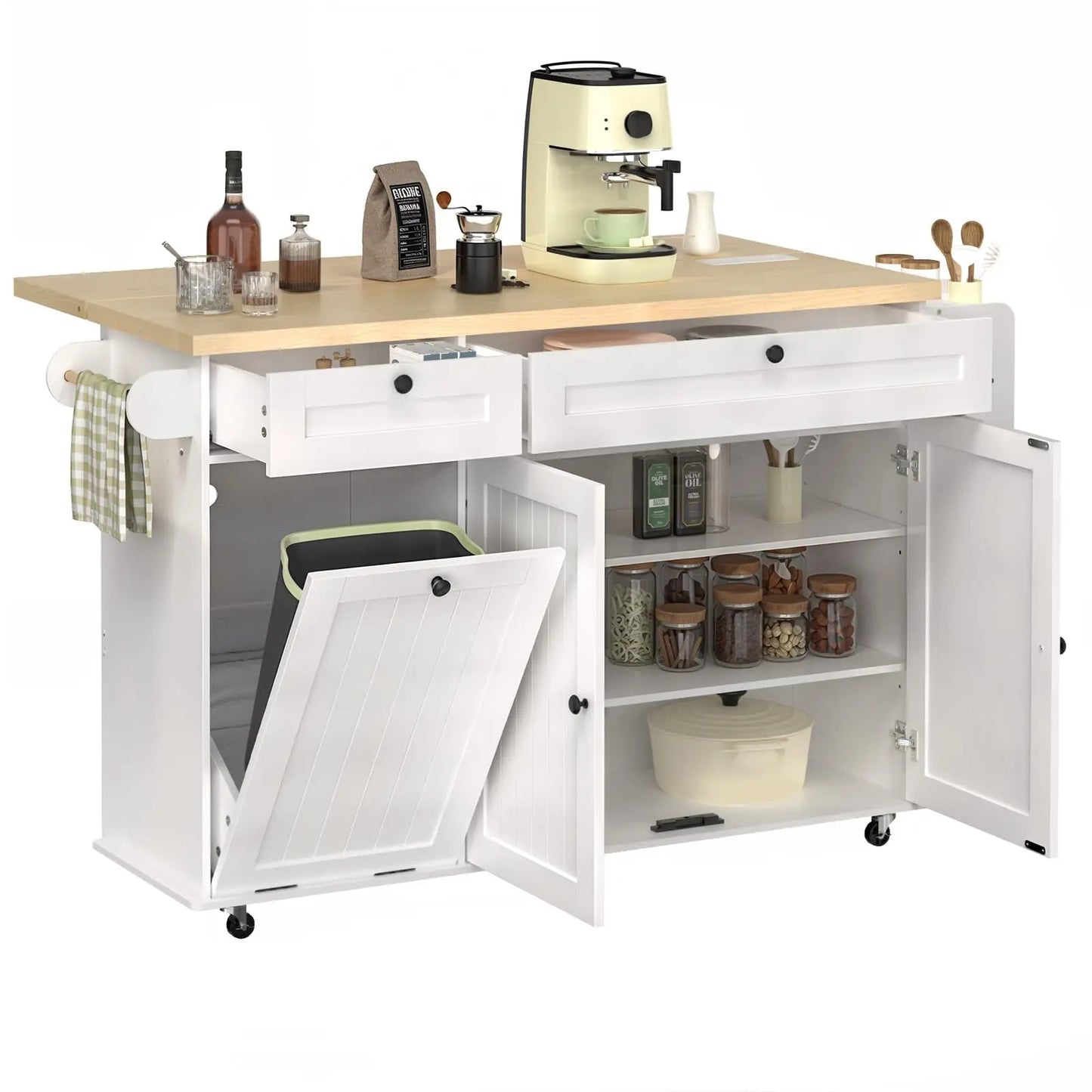 60" Rolling Kitchen Island