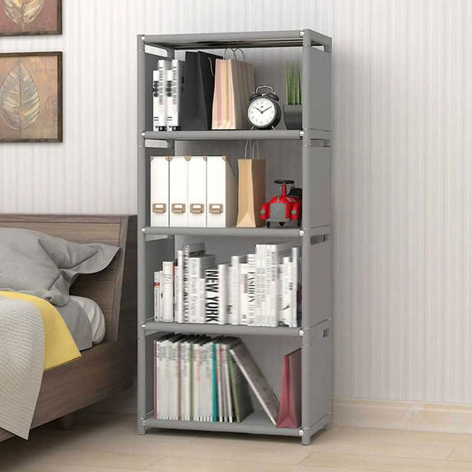 4-Layer Grey Bookcase/Book Storage