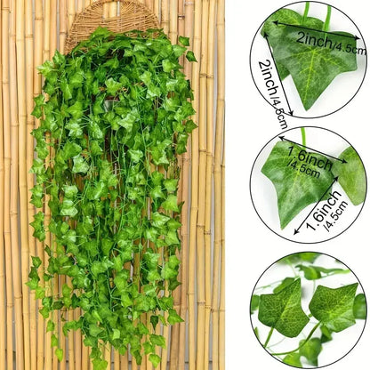 Artificial Green Ivy Leaf Rattan Creeper Leaves