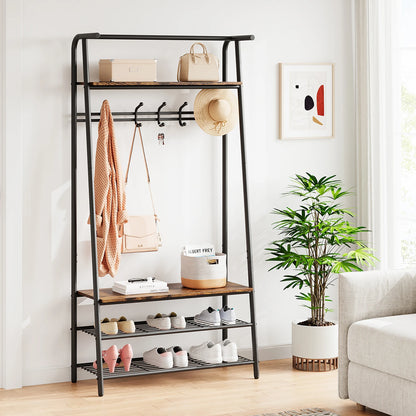 Coat Rack Shoe Bench, Hall Trees Entryway Bench