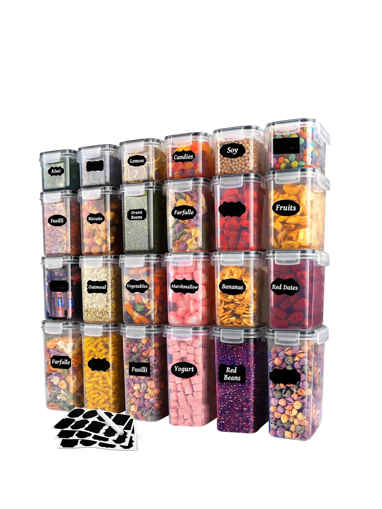 24pcs, Sealed Food Containers With LIDS
