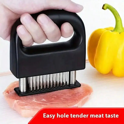 Stainless Steel 24-Needle Meat Tenderizer - Perfect For Steak, Chicken & More - Essential Kitchen Gadget