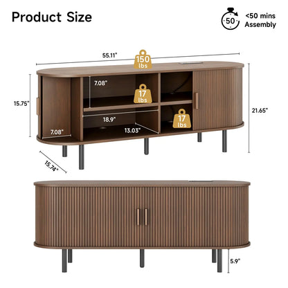 60/70" TV Stand With Power Outlet