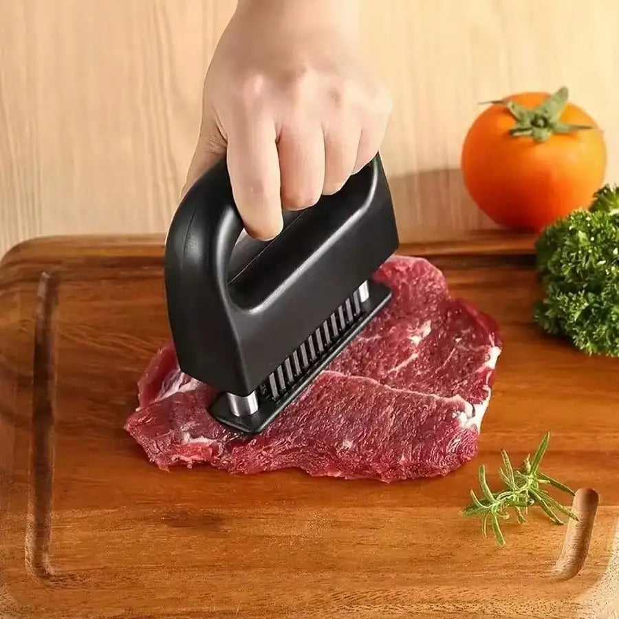 Stainless Steel 24-Needle Meat Tenderizer - Perfect For Steak, Chicken & More - Essential Kitchen Gadget