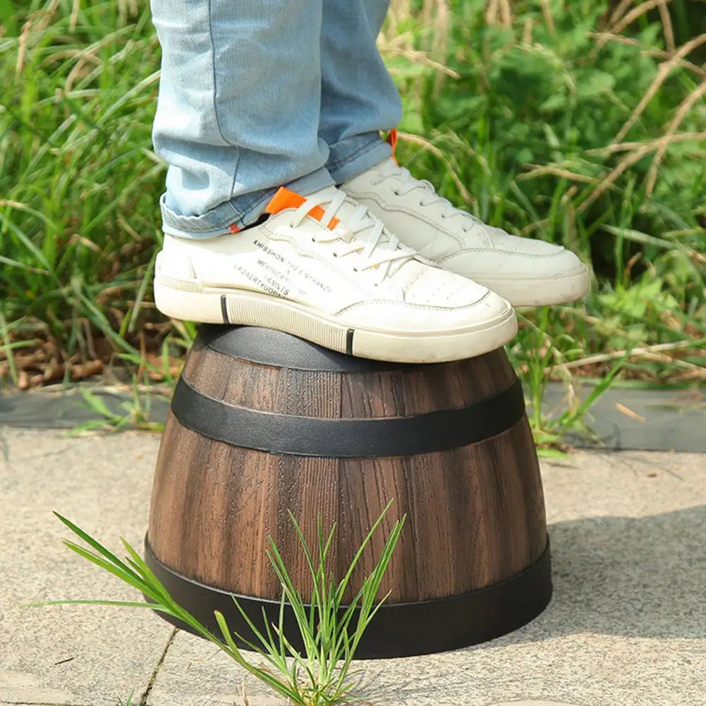 Rustic Farmhouse Faux Whiskey Barrel Planter