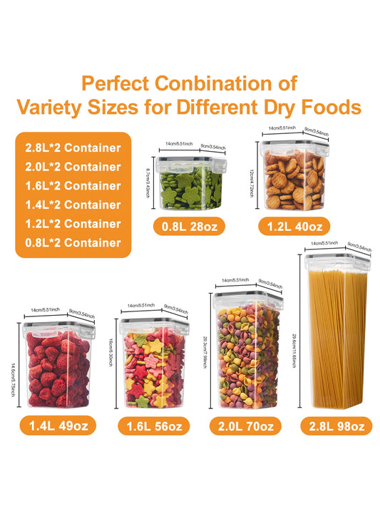 24pcs, Sealed Food Containers With LIDS