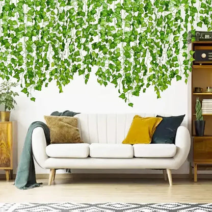 Artificial Green Ivy Leaf Rattan Creeper Leaves