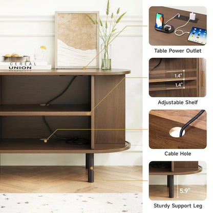 60/70" TV Stand With Power Outlet