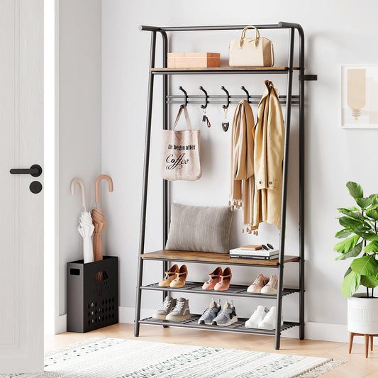 Coat Rack Shoe Bench, Hall Trees Entryway Bench
