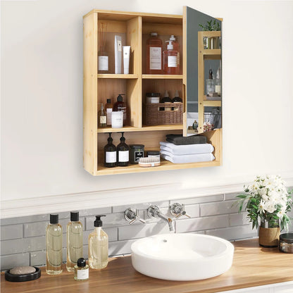 Bamboo Bathroom Vanity Mirror Medicine Cabinet