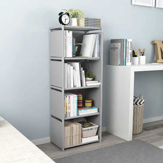 4-Layer Grey Bookcase/Book Storage