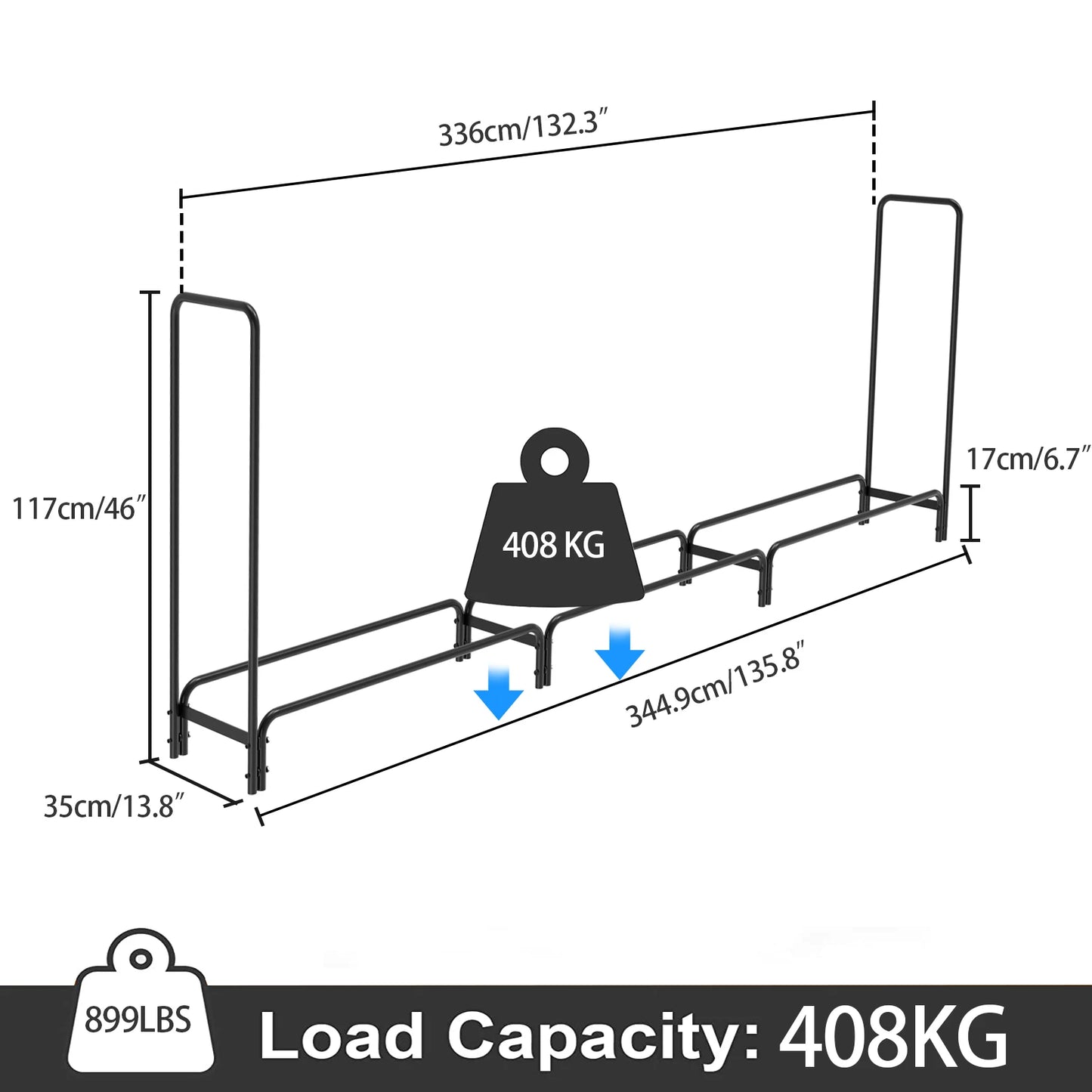 Heavy Duty Metal Wood Log Store