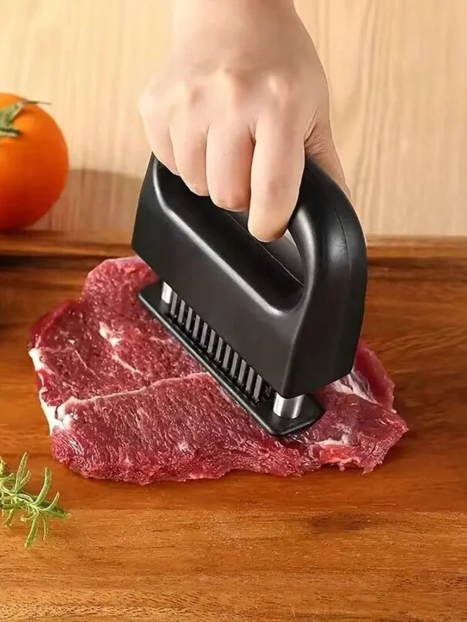 Stainless Steel 24-Needle Meat Tenderizer - Perfect For Steak, Chicken & More - Essential Kitchen Gadget