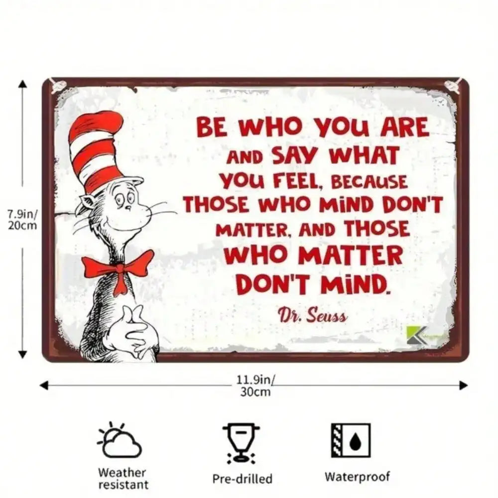 Dr. Seuss Vintage 8x12 Metal Sign