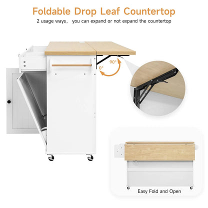 60" Rolling Kitchen Island