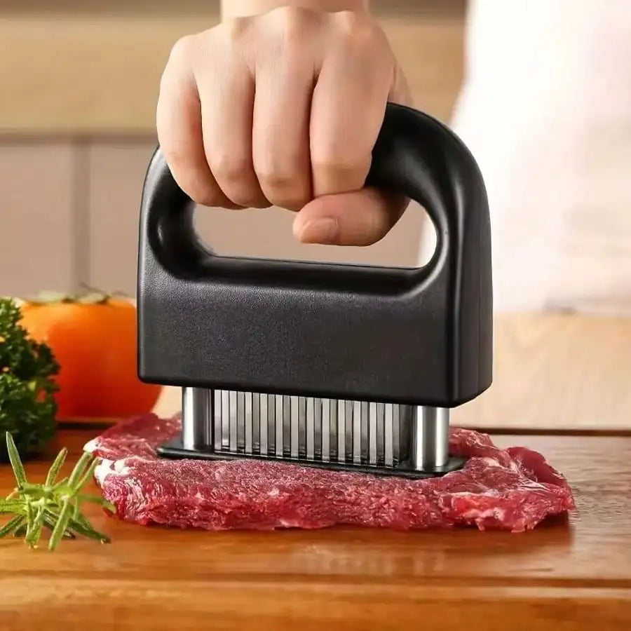 Stainless Steel 24-Needle Meat Tenderizer - Perfect For Steak, Chicken & More - Essential Kitchen Gadget