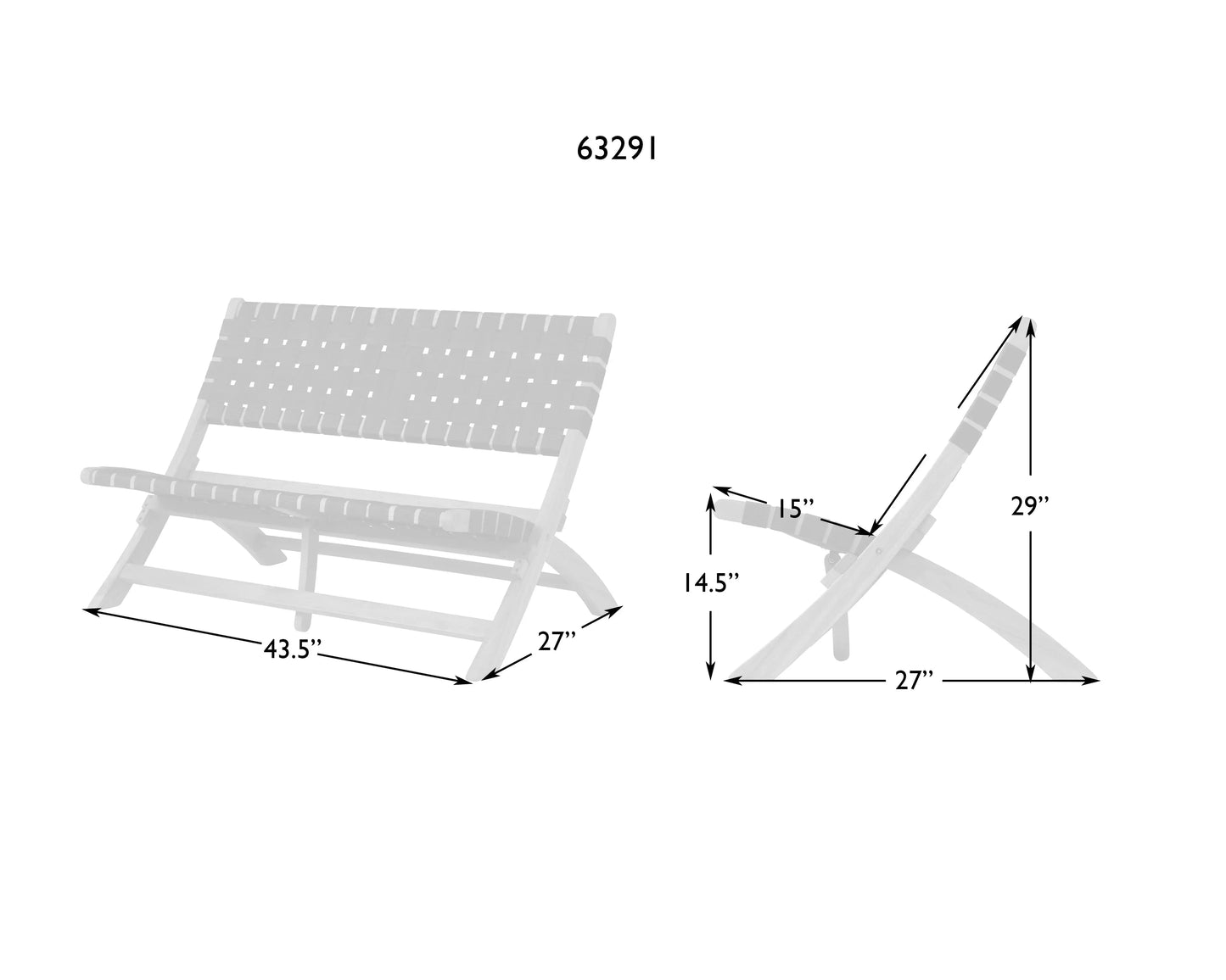 Sava Folding Bench