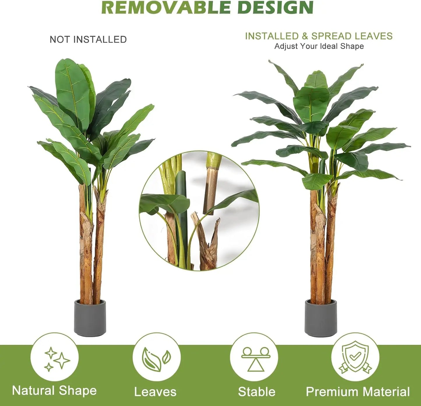 Artificial Banana Tree with Planter