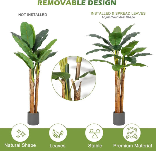 Artificial Banana Tree with Planter