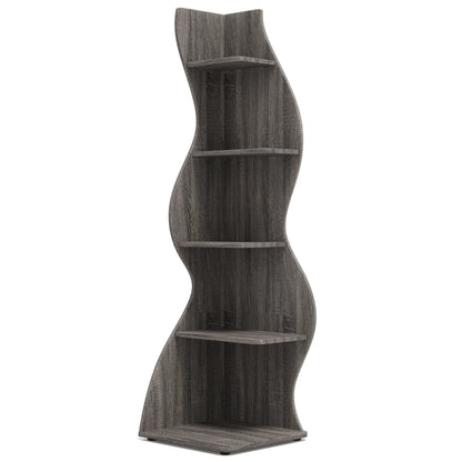 Tribesigns Corner Shelf, Modern , Stylish Corner Small Bookcase Storage Rack Plant Stand