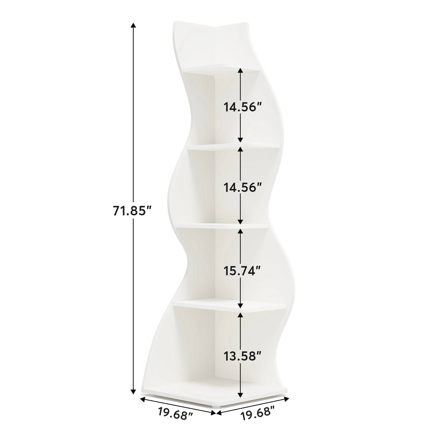 Tribesigns Corner Shelf, Modern , Stylish Corner Small Bookcase Storage Rack Plant Stand