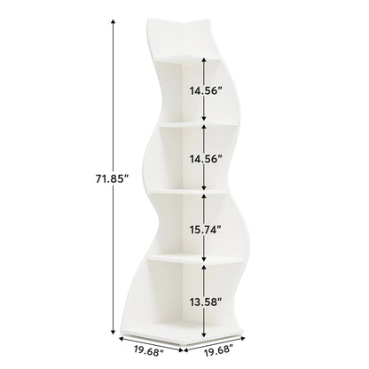 Tribesigns Corner Shelf, Modern , Stylish Corner Small Bookcase Storage Rack Plant Stand