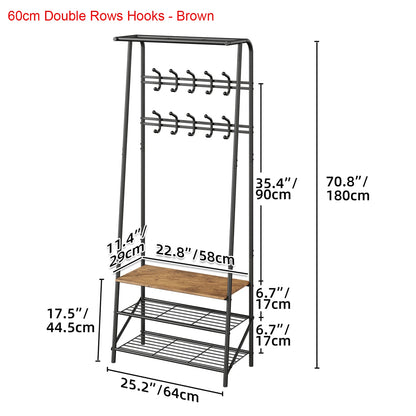 Coat Rack Shoe Bench, Hall Trees Entryway Bench